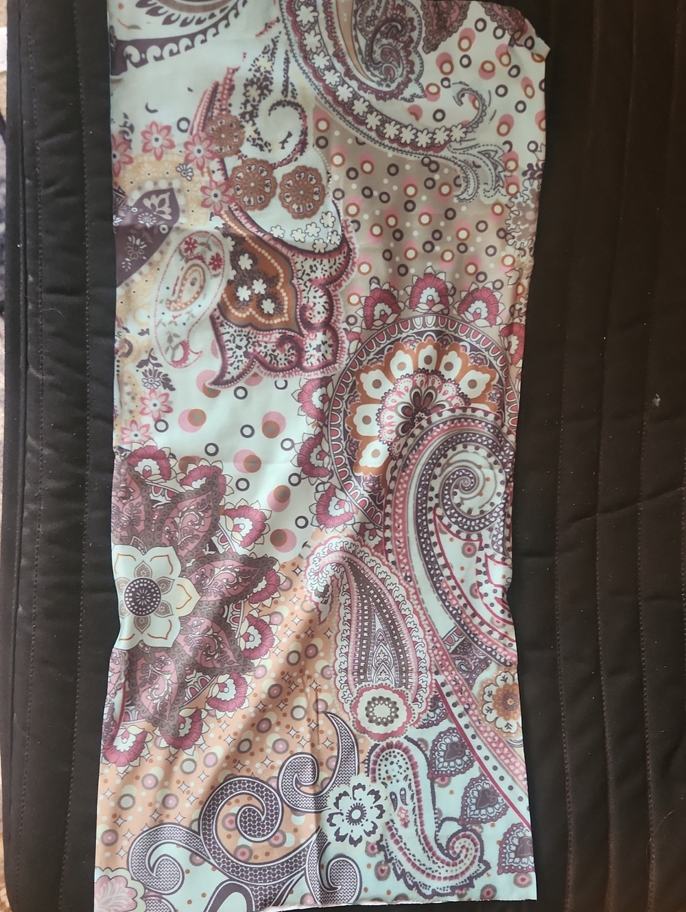 Paisley Hair Scarf in Pink and Cream